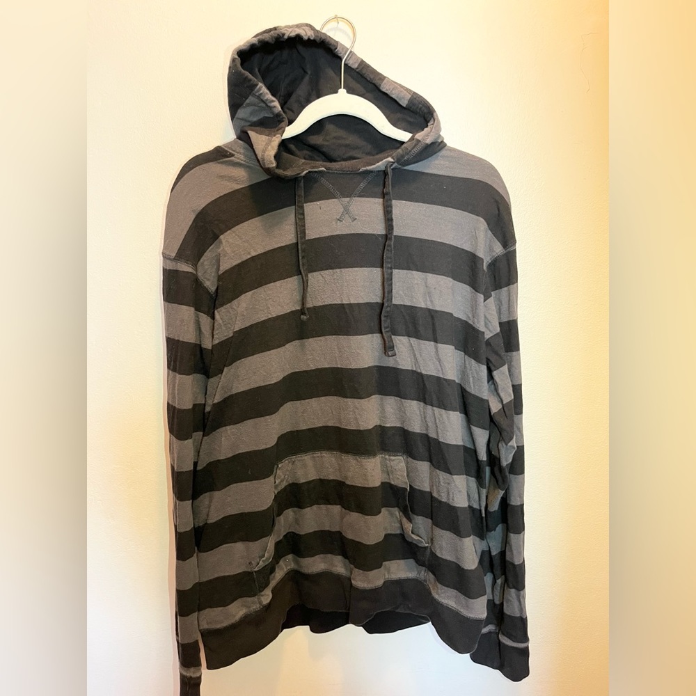 Black and Grey Stripped Hoodie